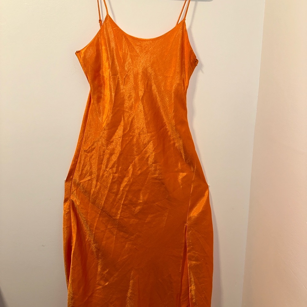 Double Zero Shimmering Orange Fabric